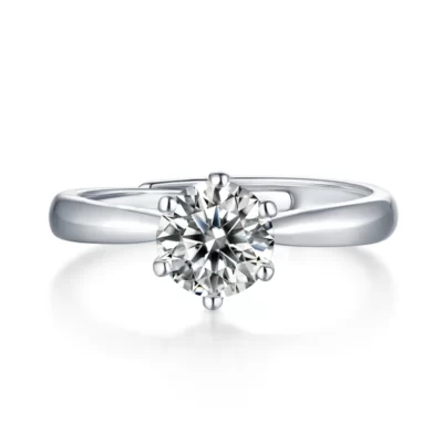 Wuiha Lấp Lánh 100% Bạc 925 GRA Moissanite Kim Cương Kỷ Niệm Cưới, Nhẫn Nữ Tặng Bộ Trang Sức Viễn Chí Bảo