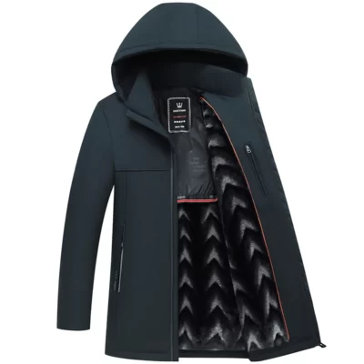 Chống Thấm Nước Parkas Dài Áo Khoác Mới Mùa Đông Nam Áo Ấm Nam Mùa Thu Có Mũ Trùm Đầu Thương Hiệu Casual Chống Gió Áo Khoác Ngoài Mũ Parkas Áo Khoác Nam