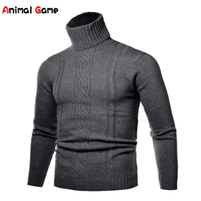 Mùa Đông Viền Nam Áo Chui Đầu Quá Khổ Áo Len Chui Đầu Nữ Dệt Kim Dây Nhảy Vintage Cao Cổ Áo Len Quần Áo