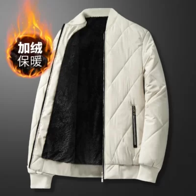 Mùa Đông Áo Khoác Nỉ Nam 2023 Mới Ấm Dày Cổ Áo Đứng Áo Khoác Nam Áo Khoác Bomber Thời Trang Hàn Quốc Ngoài Trời Chống Gió Áo Khoác Ngoài Nam