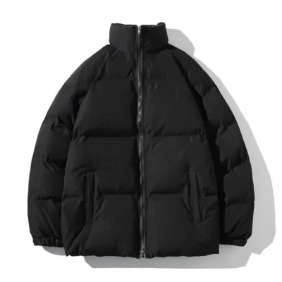 Áo khoác mùa đông Nam Parkas Làm Dày Áo Khoác Ấm Áp Nam Cổ Đứng Màu Trơn Cổ Áo Dù Nữ Thời Trang Mới Dạo Phố 5XL