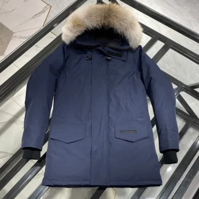 Mùa Đông Trung Dài Nam Xuống Parkas Cao Cấp Nữ Chất Lượng Cao Phối Kéo Xuống Cổ Điển Ấm Áp Cổ Mũ Trùm Đầu Lông Ngỗng