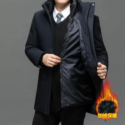 Mùa Đông Mới Trang Ấm Dày Chống Gió Dài Parkas Áo Khoác Áo Khoác Nam Thời Trang Thu Đông Có Mũ Trùm Đầu Chiến Thuật Quân Sự Parkas Nam