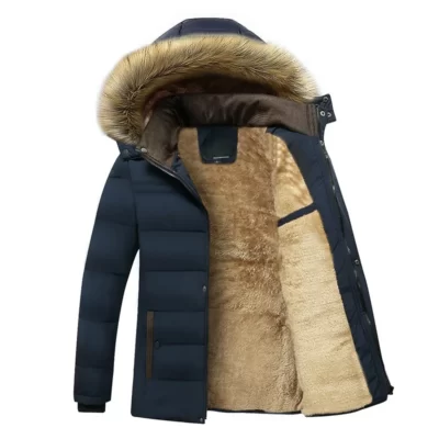 Mùa Đông Mới Ấm Áp Dày Trang Parkas Nam Chống Thấm Nước Có Mũ Trùm Đầu Cổ Lông Áo Khoác Dù Áo Khoác Nam Thu Đông Thời Trang Parkas Nam