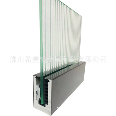 Bán buôn sàn hợp kim nhôm trong nhà và ngoài trời máng sàn kính cường lực đứng U máng biệt thự song lập chung cư lan can đáy máng