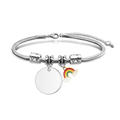 Vòng tay thép không gỉ xuyên biên giới Châu Âu và Mỹ Vòng tay xương rắn nhiều phụ kiện Chất liệu trống Quà tặng ngày lễ Vòng tay thép titan bán buôn