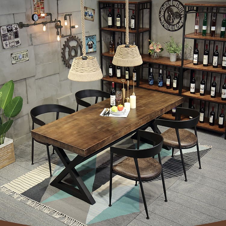Bộ bàn ghế ăn dài phong cách Mỹ nhà phòng nhỏ 4-6 người Bàn - BGCF-774