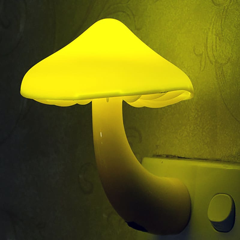 Nấm điều khiển ánh sáng đèn ngủ đèn LED màu vàng cảm biến ánh sáng đầu - DDB-768