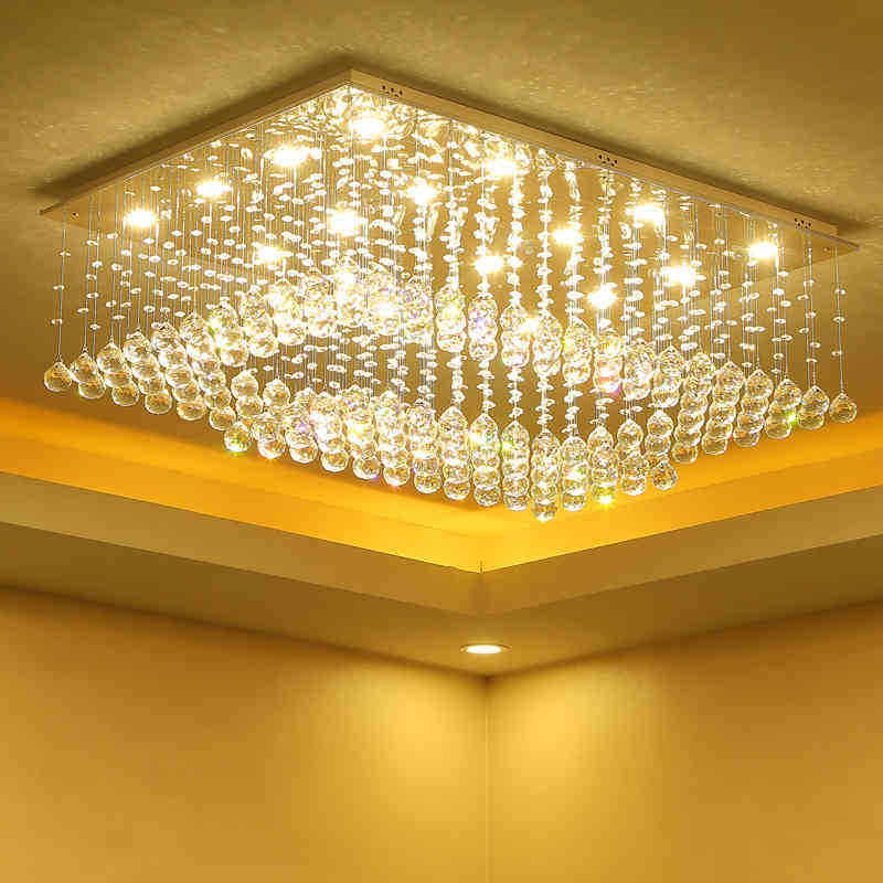 Bán buôn đèn led phòng khách hình chữ nhật đèn pha lê đèn - DTN-720