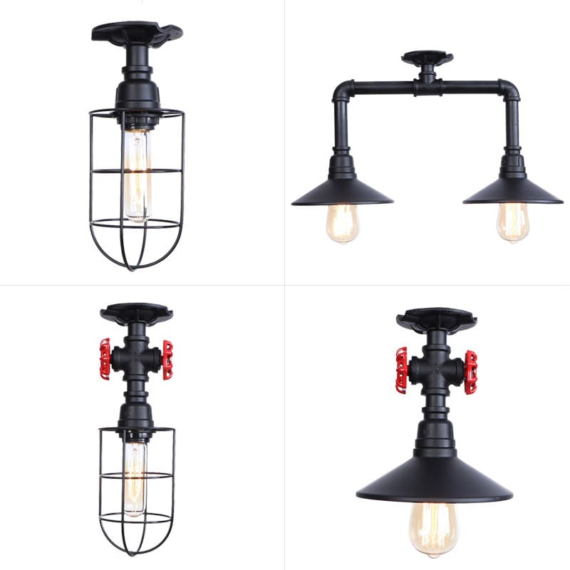 [Đèn ốp trần ống nước Yahei 06] Bắc Âu Retro Phong cách - DTN-870