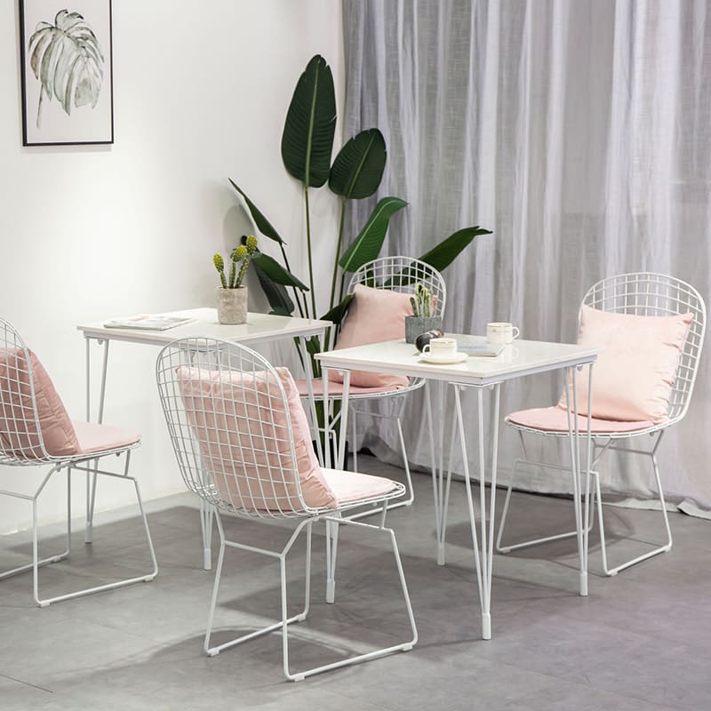 Bàn ghế Quán trà sữa net Bàn ghế màu đỏ khí chất đơn giản - BGCF-1023