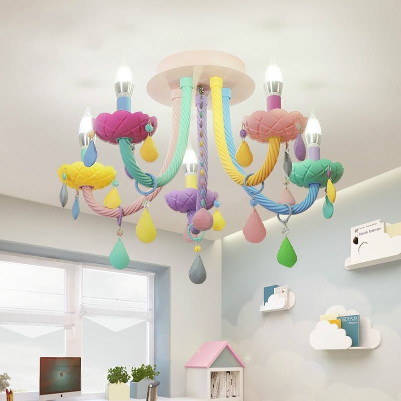 Phòng Trẻ Em Đèn Bé Gái Macaron Ốp Trần Phòng Ngủ Đơn Giản - DTN-937