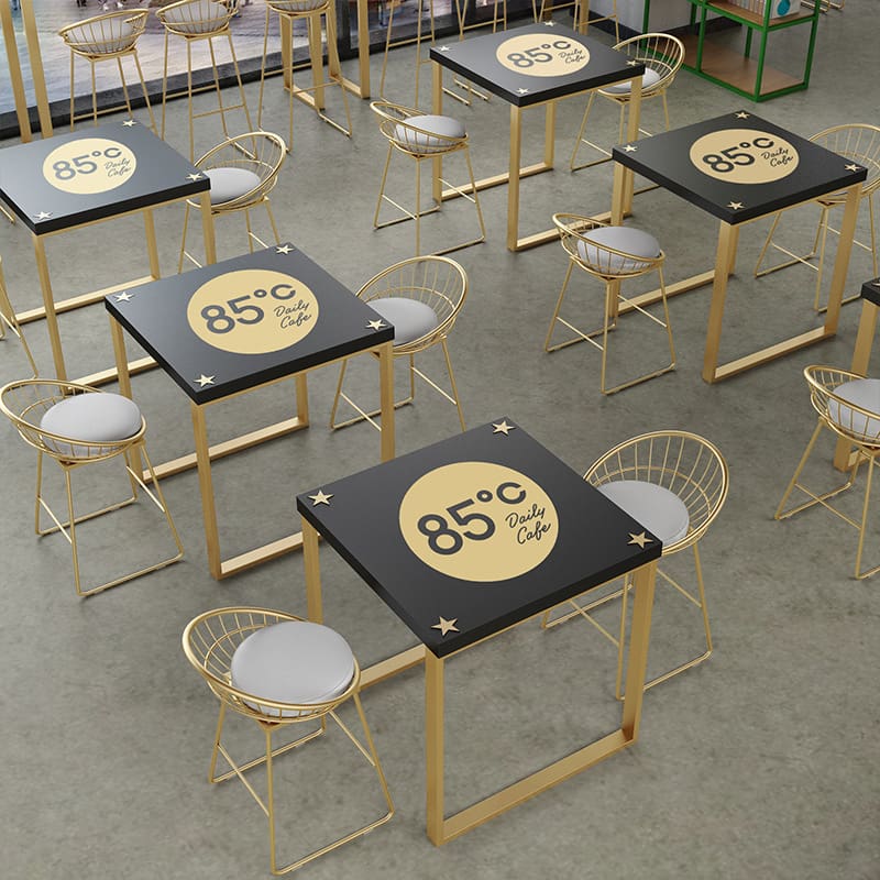 Bàn ghế Đơn giản hiện đại vàng sắt Bàn ăn nhỏ quầy bar Bàn - BGCF-1121