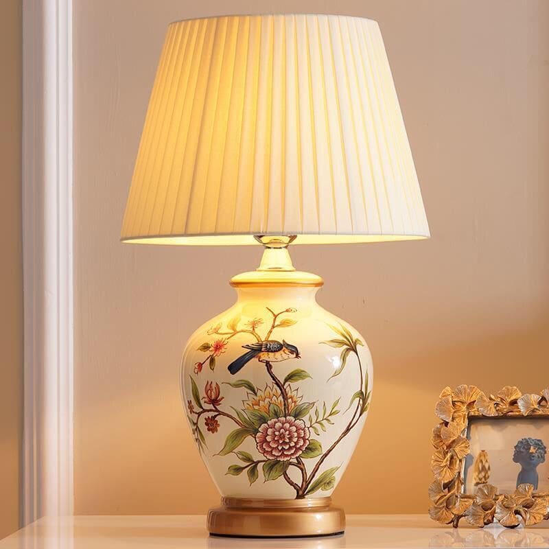 Đèn bàn phòng ngủ đèn ngủ phòng khách Mỹ retro phong cách Trung Hoa mớ - DDB-613