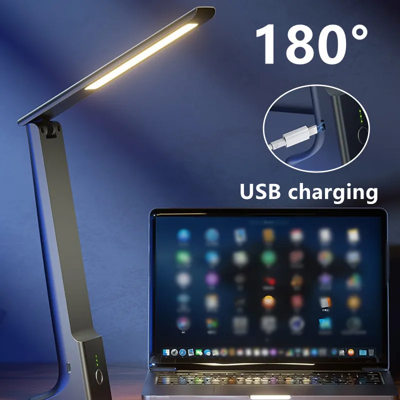 Đèn bàn LED 180 ° 3 màu Cảm ứng điều chỉnh độ sáng vô cấp Đèn bàn có t - DDB-548