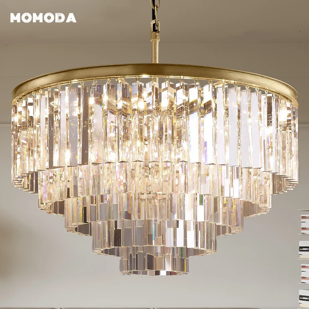 Thập niên 1920 Odeon Đèn Chùm Tròn LED Hiện Đại K9 Pha Lê Kim Loại Lăng - DC-290