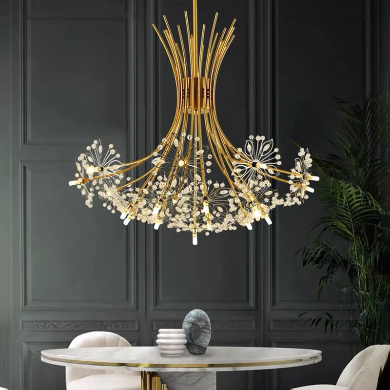 2024 G4 LED Đèn chùm pha lê hiện đại chiếu sáng cho phòng ăn Lustre Lam - DC-522