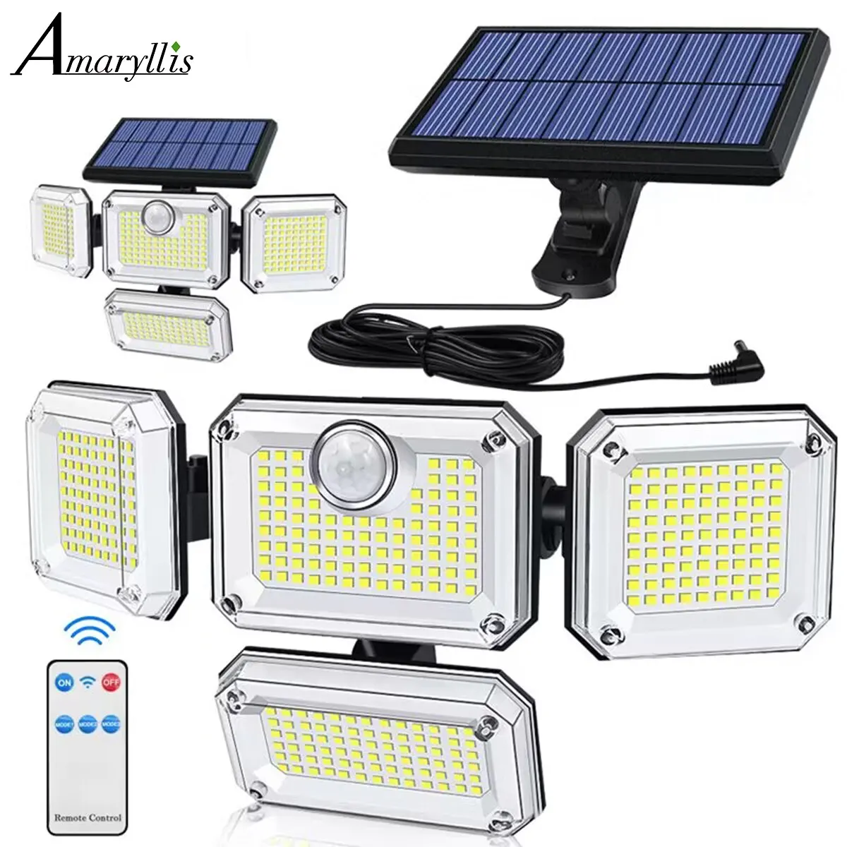 Đèn Năng Lượng Mặt Trời 20W 122/333led IP65 Đèn Sân Vườn - DTN-434