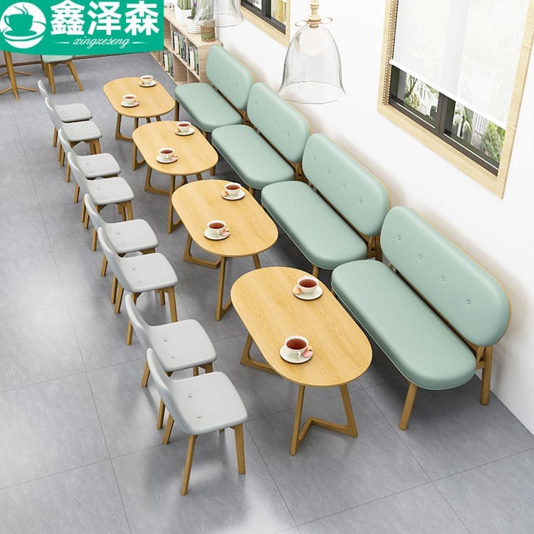 Bàn ghế Quán Trà Sữa Quán Tráng Miệng Gỗ Chắc Chắn Quán Cà - BGCF-1832
