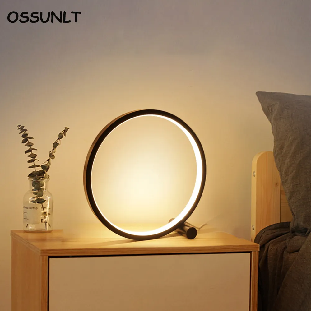 Đèn 25CM Đèn Bàn LED Phòng Ngủ Hình Tròn Để Bàn Cho Phòng Khách Đèn Ng - DDB-285