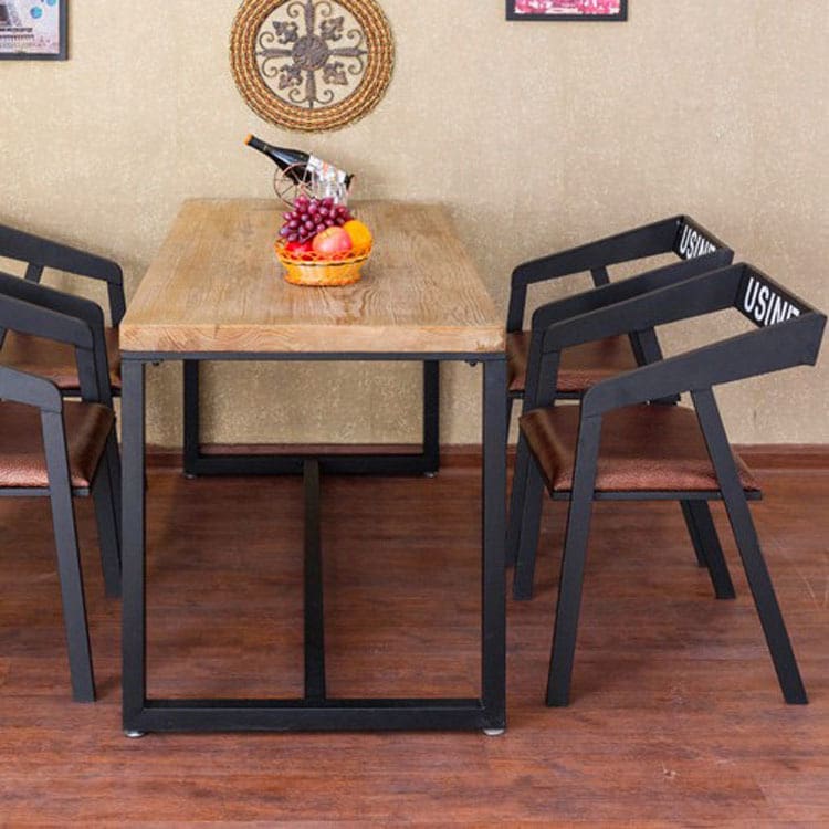 Bàn ghế Châu Âu Sắt Rèn Gỗ Chắc Chắn Bộ bàn Ghế Thanh Bàn - BGCF-771