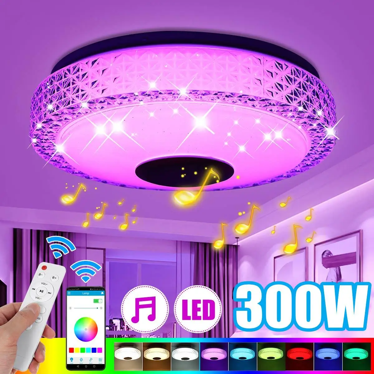 Đèn trần LED 300W Ứng dụng chiếu sáng RGB Đèn nhạc - DTN-239