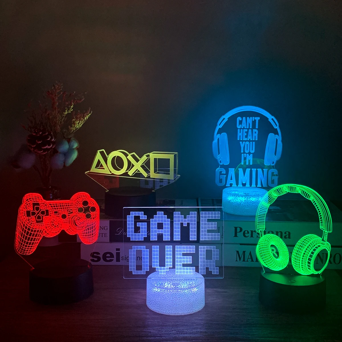 Đèn 3D LED Chơi Game Thiết Lập Đèn RGB Phòng Chơi Game Đèn - DTN-486