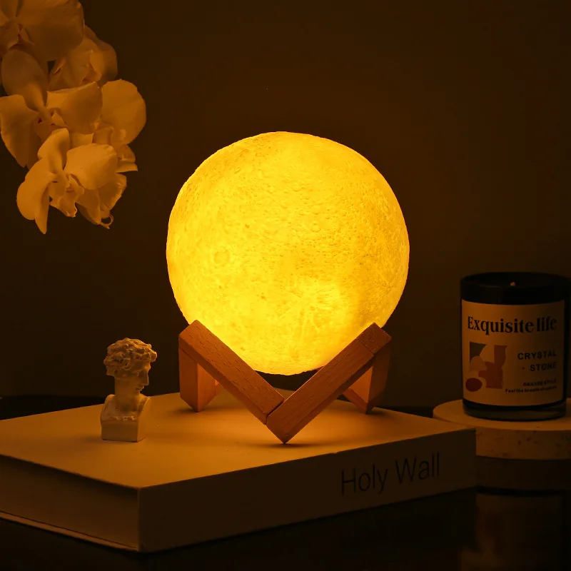 Đèn 3D Mặt Trăng 8/6Cm Đèn Ngủ Phòng Ngủ Led Nghiên Cứu Đèn - DTN-351