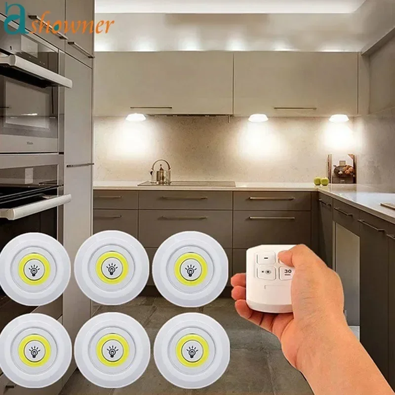 Đèn 3W Siêu Sáng Cob Dưới Tủ Đèn LED Điều Khiển Từ Xa Không - DTN-286