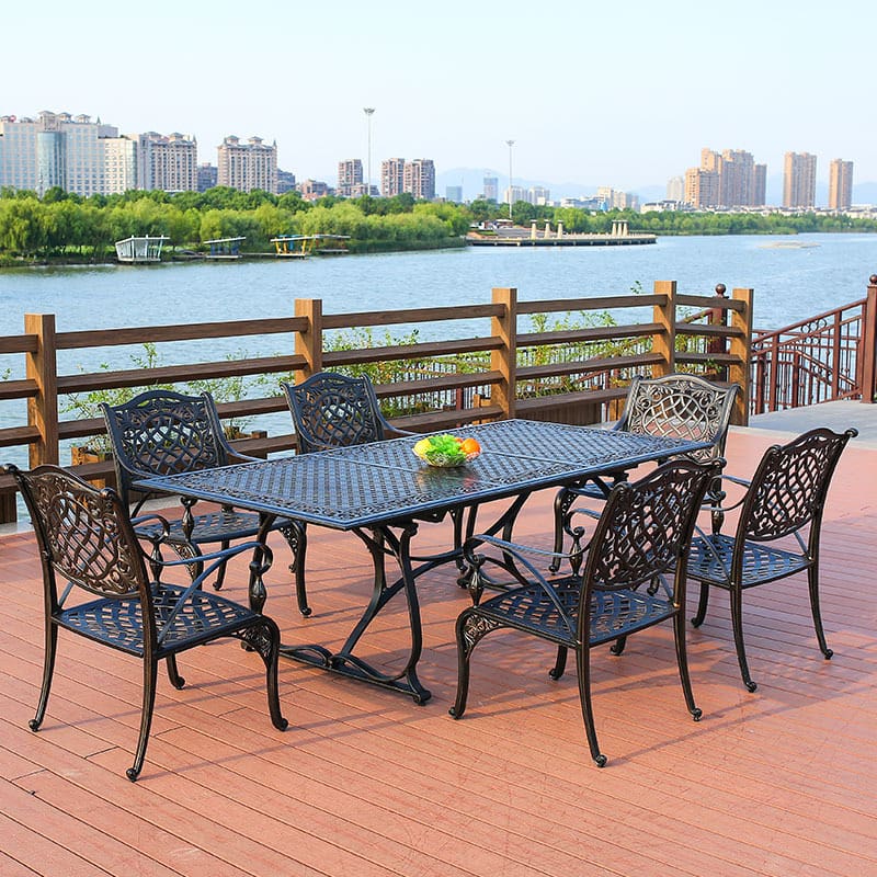 Bàn ghế jingou ngoài trời bàn ghế nhôm đúc giải ngoài trời bền đẹp, thân thiệ BGSV_1569