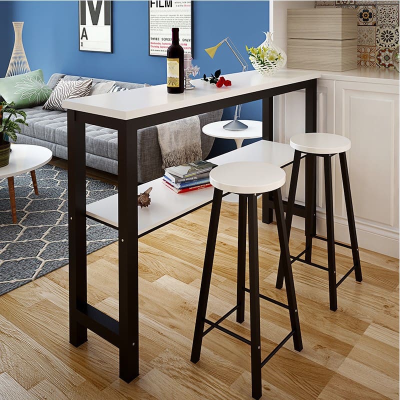 Bàn ghế Đơn giản hiện đại quầy bar gỗ đặc Bàn quầy bar quán - BGCF-1129