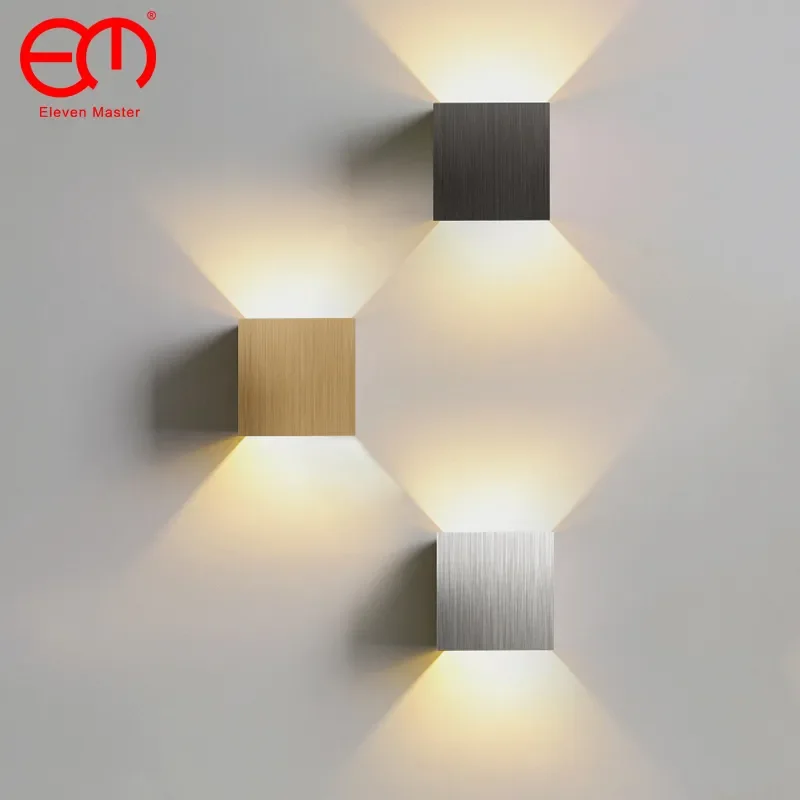 Đèn 6W Đèn Tường Lên Xuống Vàng Bạc LED Nhôm Đèn Dán Tường - DTN-254