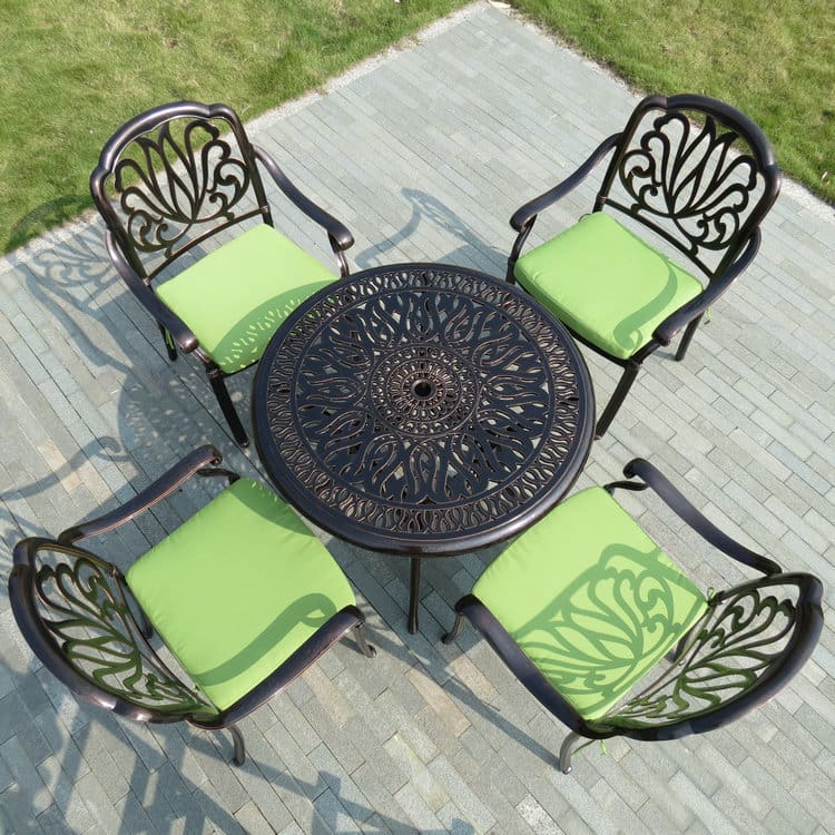 Bàn ghế nhôm đúc ngoài trời ban công biệt thự ngoài trời bền đẹp, thân thiện  BGSV_1141