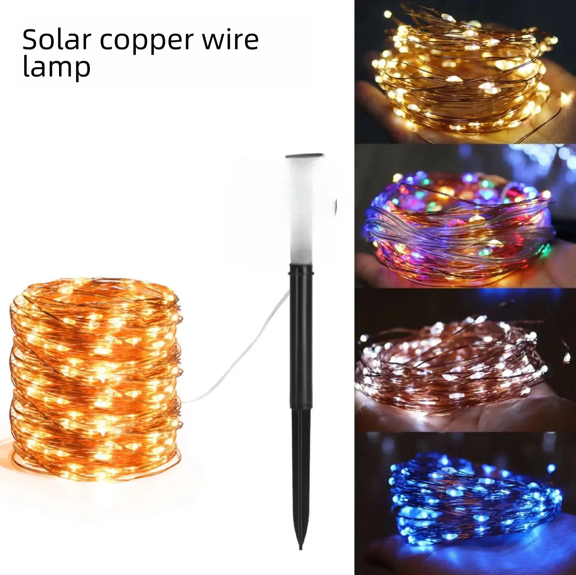 Đèn 8 Chức Năng Dây Đồng LED Dây Năng Lượng Mặt Trời Hộp - DTN-463