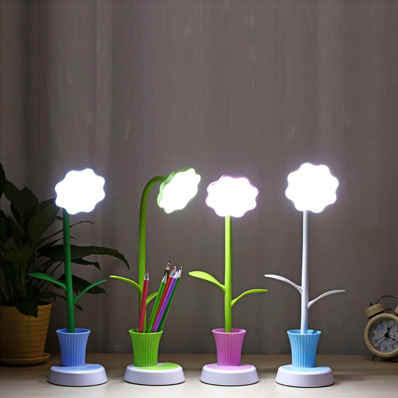 Sáng Tạo Hoa Hướng Dương Bút Đèn Bàn Sạc USB Phòng Ngủ Để Bàn LED Ký T - DDB-773
