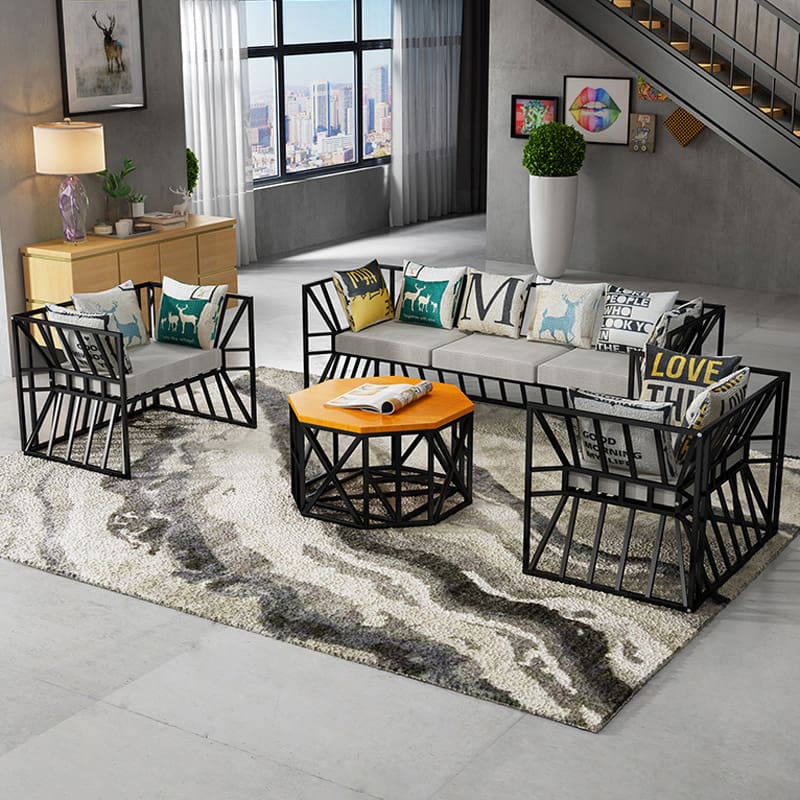 Bàn ghế Thanh cà phê nhà hàng sofa ghế Bàn trà Mỹ rèn sắt - BGCF-936