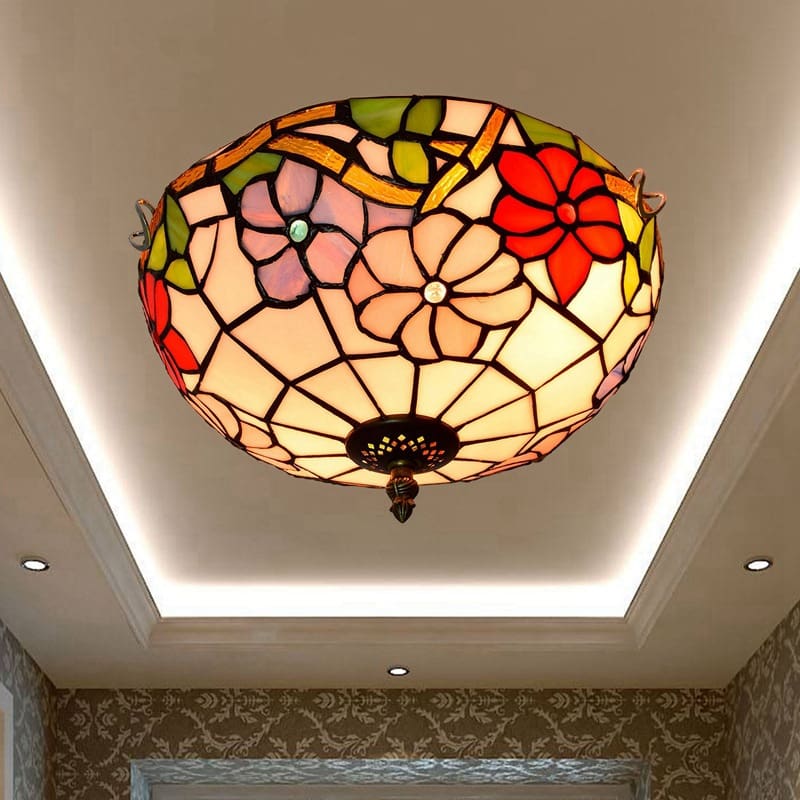 Ou Tiffany Retro Kính Màu Lối Đi Hành Lang Ban Công Tiền - DTN-704