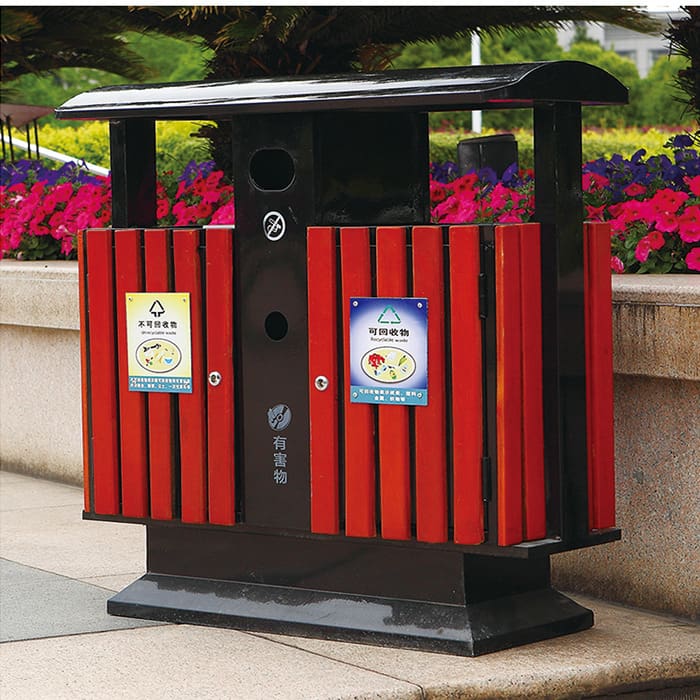 Thùng rác phân loại yiyuan hộp vỏ trái cây thùng ngoài trời bền đẹp, thân thi TGNT_781