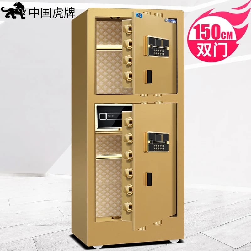 Tiger két sắt lớn 1,5m cửa đôi vân tay văn chất lượng cho khách sạn KS-87