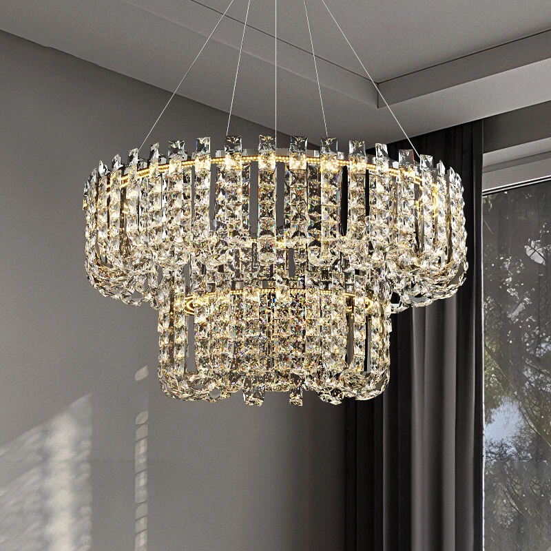 AL.HaffaR Mới 2024 LED Lustre Đèn Chùm Pha Lê 110V- 240V Cao Cấp Đèn Ch - DC-608