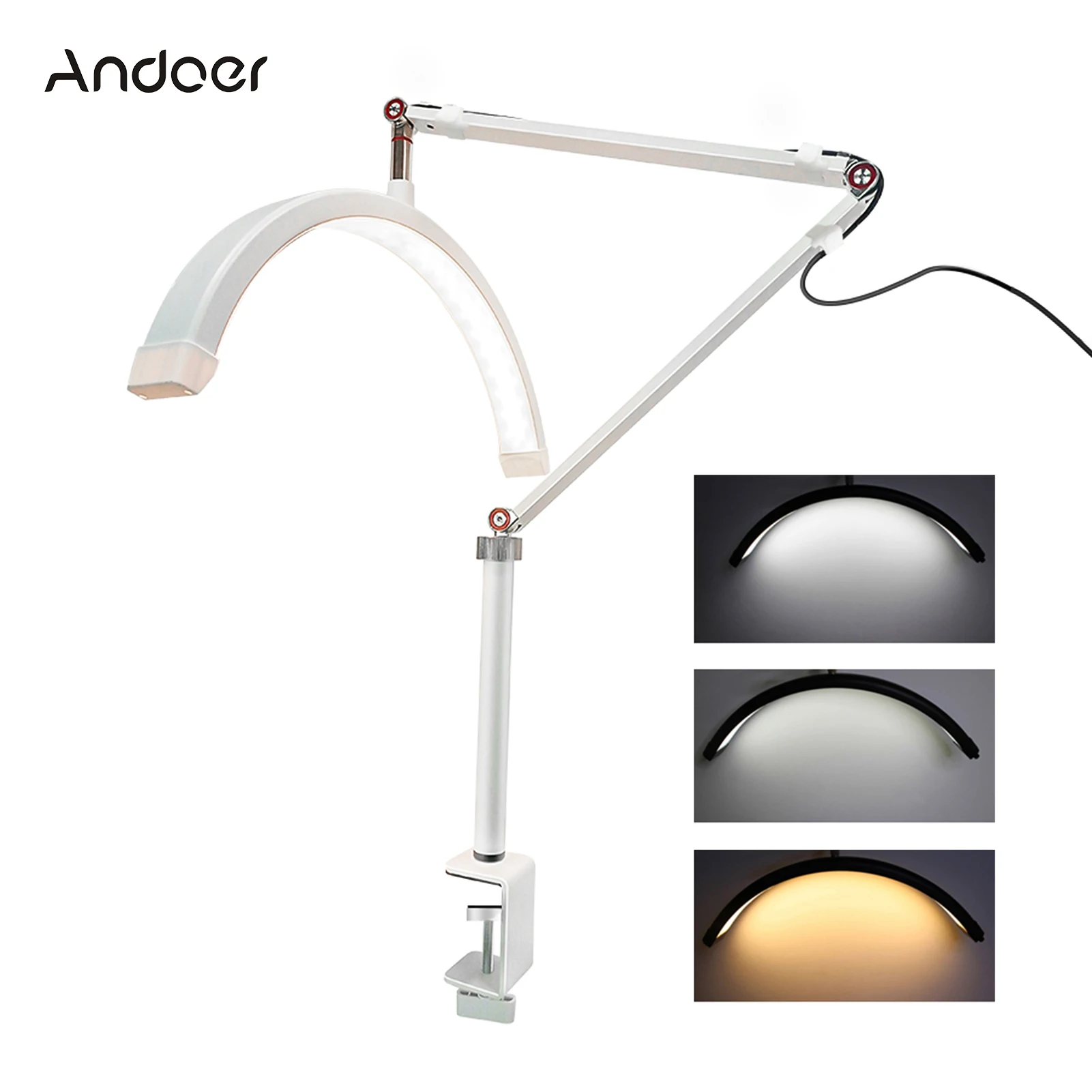 Đèn Andoer HD-M3X Đèn LED Video Hình Bán Nguyệt Ánh Sáng Lấp Đầy 3000K - DDB-396