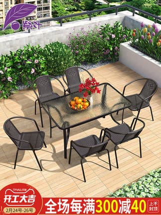 Bàn ghế ngoài trời sân ngoài trời sắt rèn ghế ngoài trời bền đẹp, thân thiện  BGSV_1040