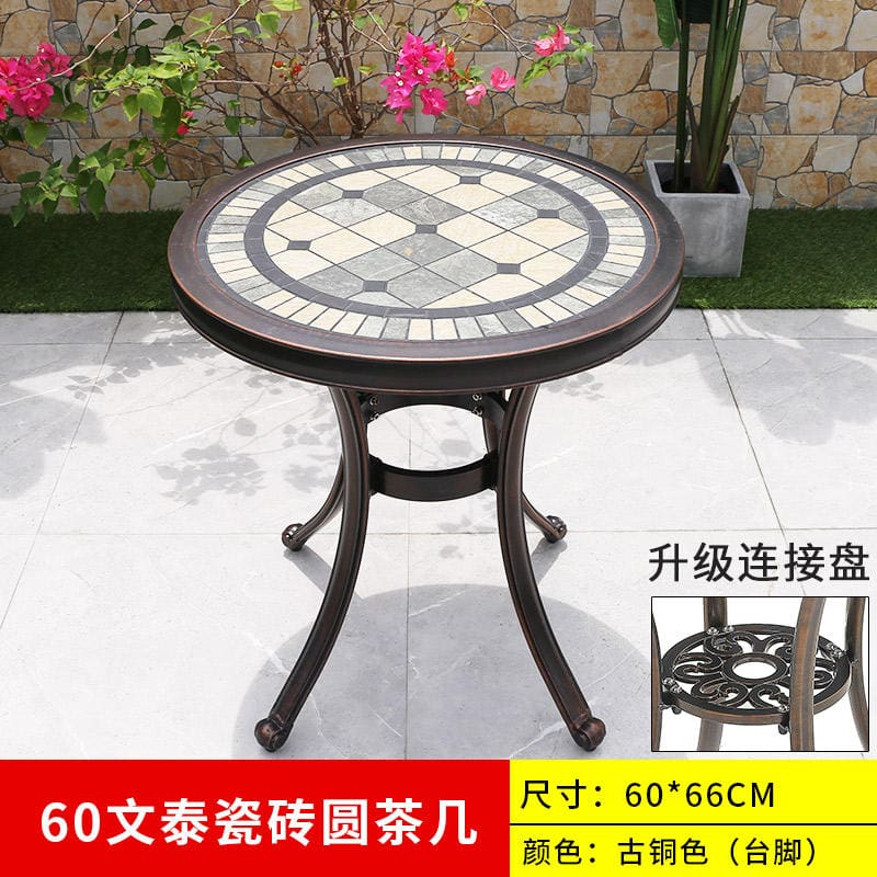 Bàn ghế nhôm đúc ngoài trời, sân ban công ngoài ngoài trời bền đẹp, thân thiệ nan