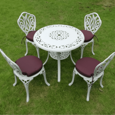 Bàn ghế nhôm đúc sân vườn ngoài trời ban công ngoài trời bền đẹp, thân thiện  BGSV_1237