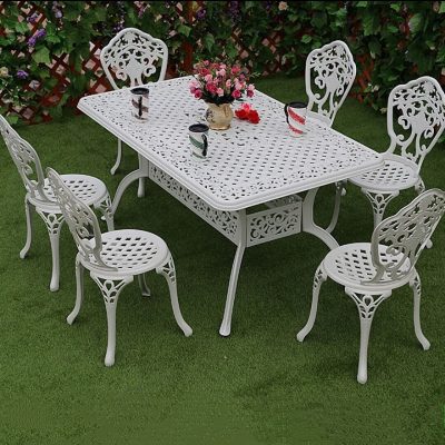 Bàn ghế nhôm đúc sân vườn ngoài trời lưới đỏ ngoài trời bền đẹp, thân thiện m BGSV_1239