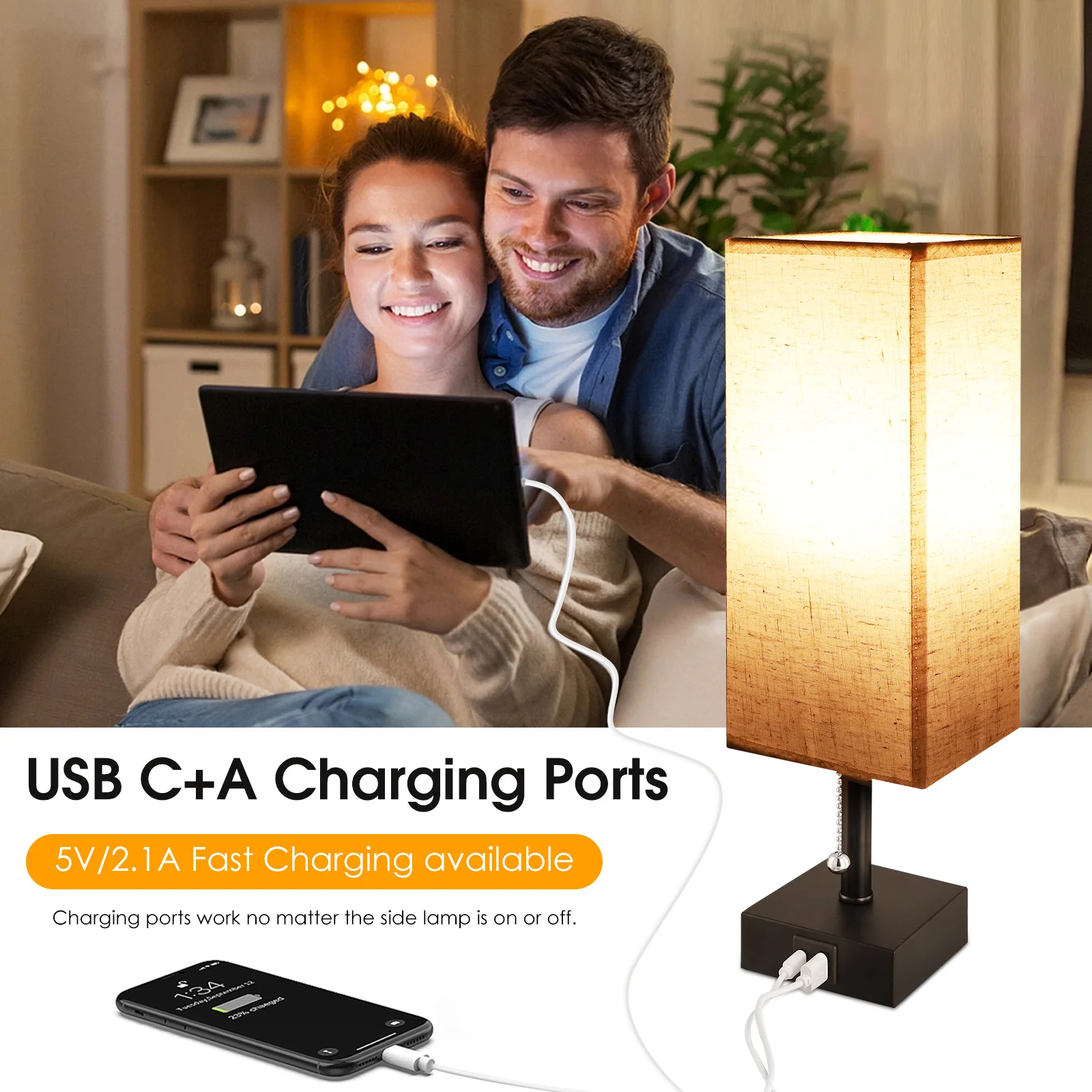 Bedside-Lamps-with-USB-C-A-Charging-Ports-with-3-Color-Modes-with-Pull-Chain-Bedroom-3.webp