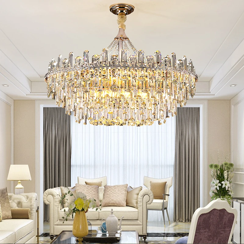 Đèn chùm trần LED sang trọng trong suốt pha lê cho trang trí phòng khác - DC-542