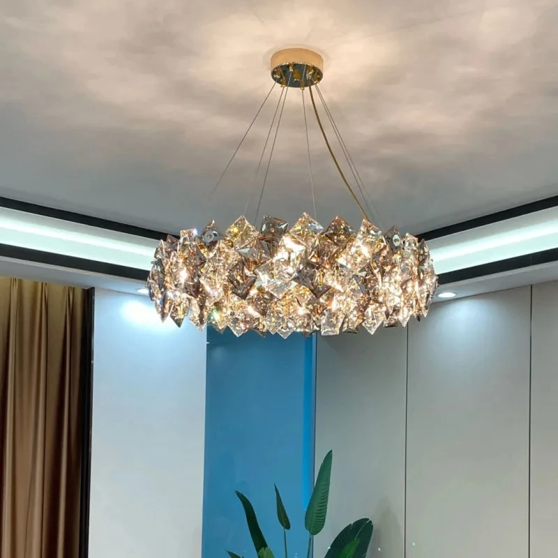 Đèn chùm pha lê chiếu sáng sang trọng hiện đại cho phòng khách phòng ng - DC-593