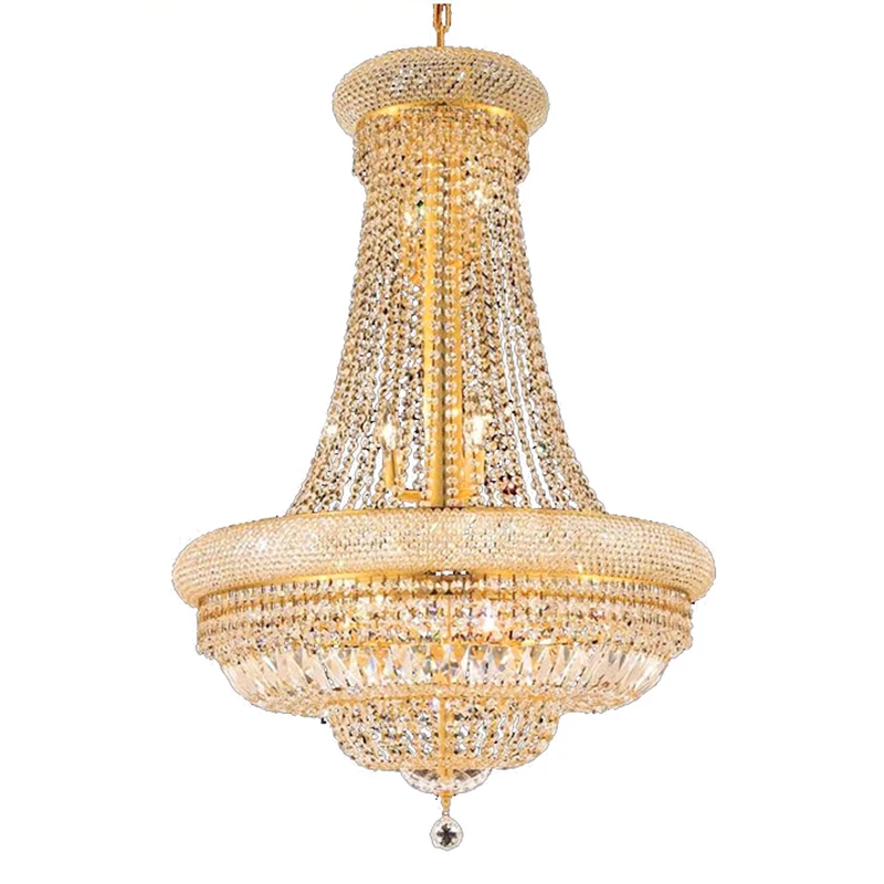 Đế Quốc Cao Cấp Vàng Đèn Chùm Pha Lê Cho Tiền Sảnh Đảo Bếp Đèn Hiện Đại - DC-86