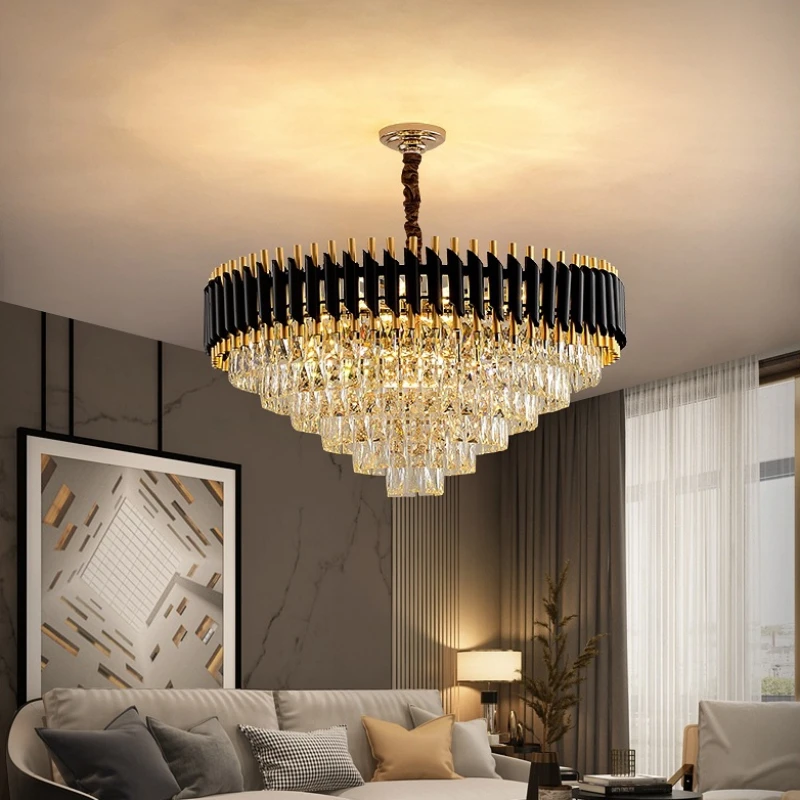 Đèn LED Châu Âu Cao Cấp Pha Lê Ánh Sáng Cưới Bàn Ăn Đèn Chùm Hội Trường - DC-767
